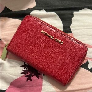 Michael Kors Red Leather Wallet